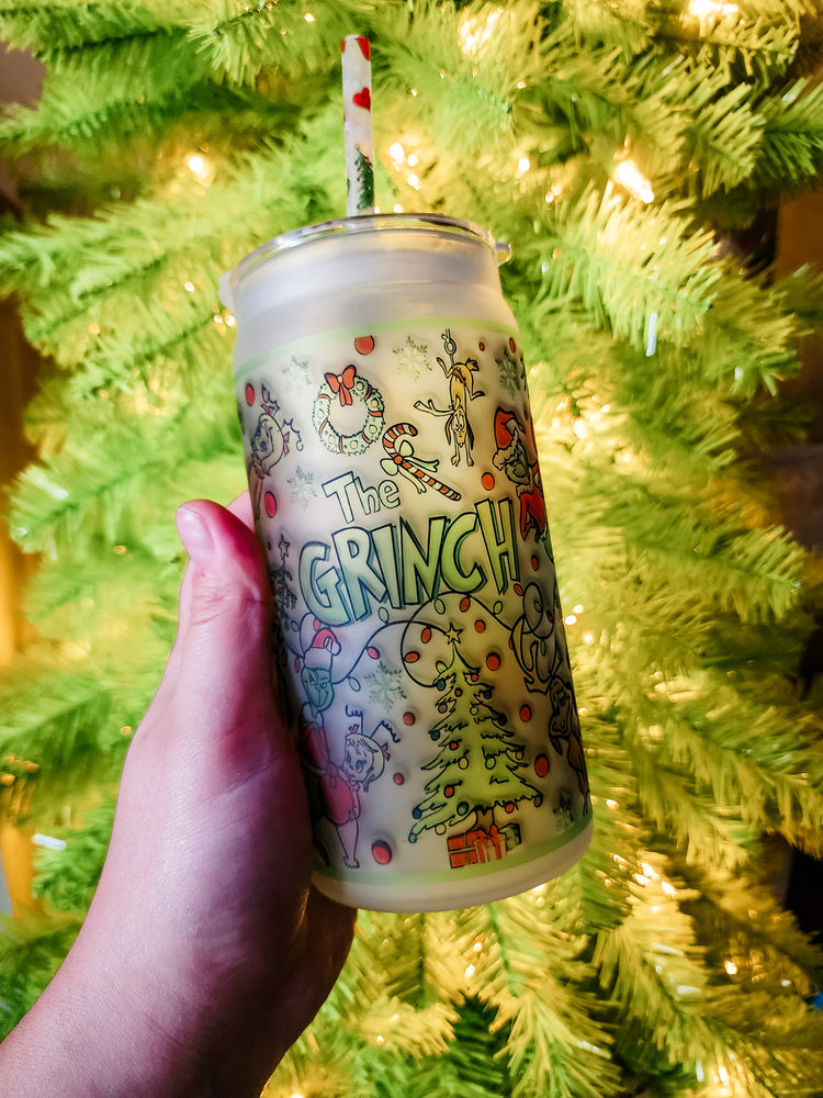 Grinchmas Cup with Straw & Lid