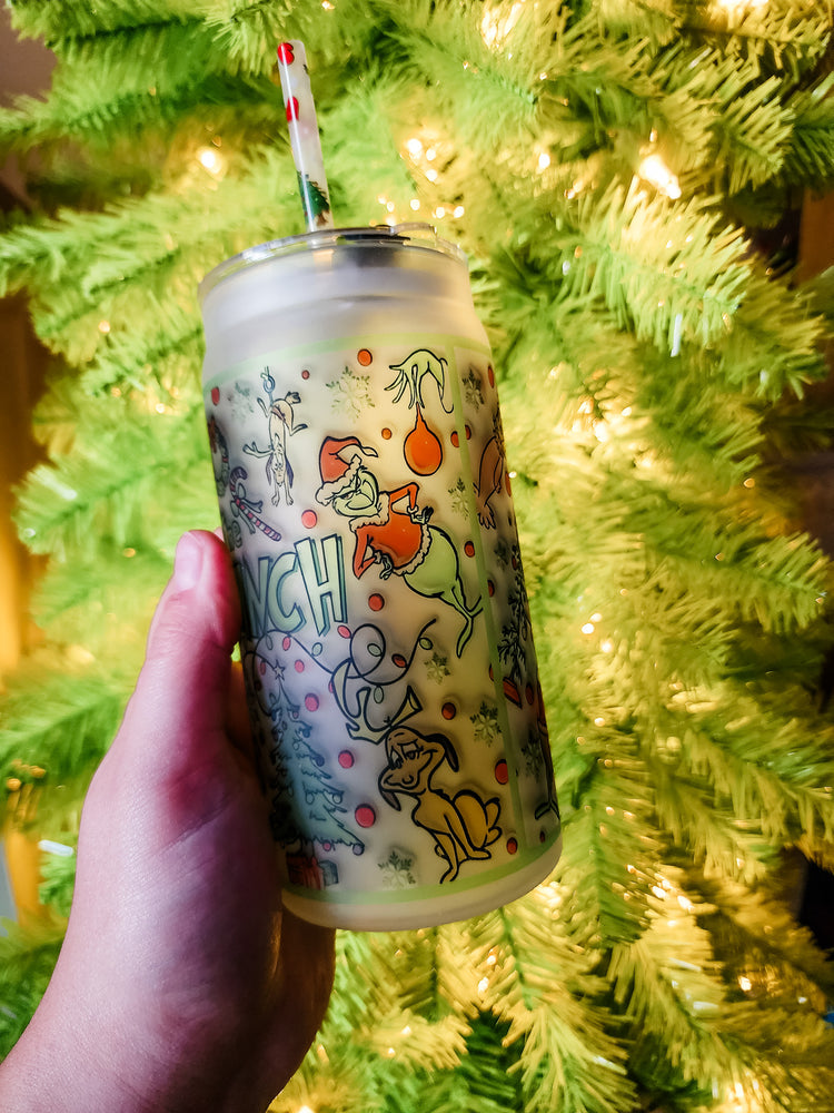Grinchmas Cup with Straw & Lid