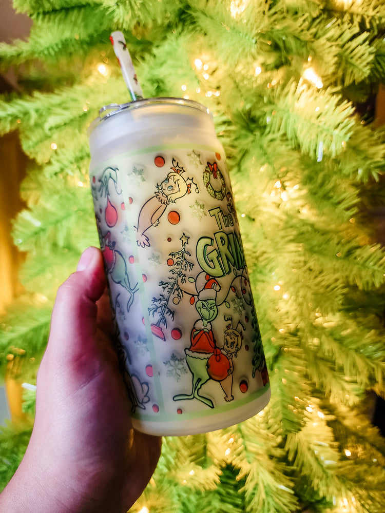 Grinchmas Cup with Straw & Lid