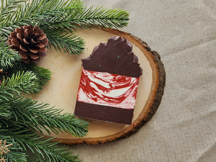 Peppermint Bark Frosted Soap