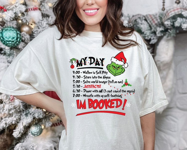 Grinch Schedule Tee & Crewneck