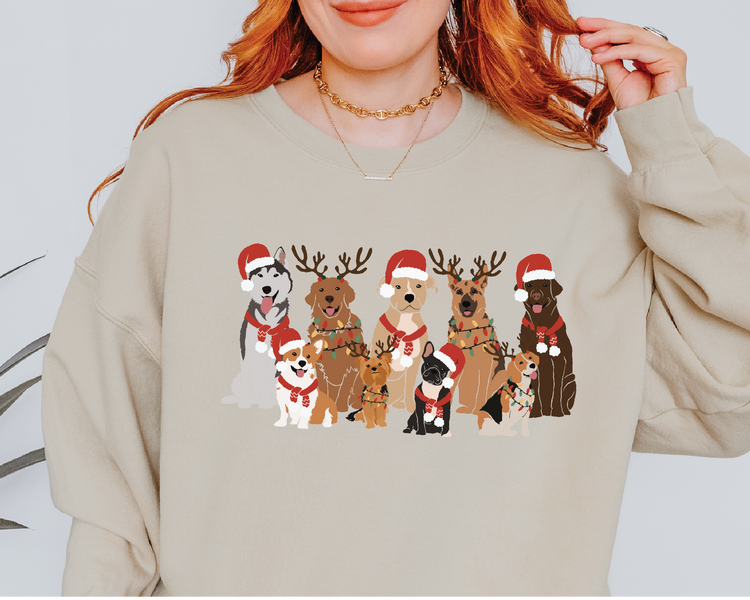 Christmas Pups Tee & Crewneck