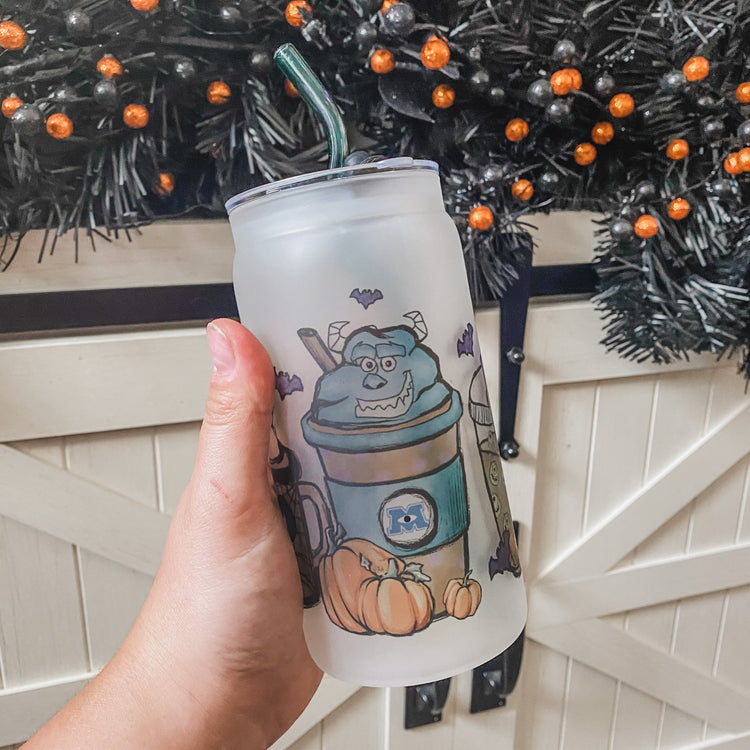 Monsters Coffee Cup with Straw & Lid