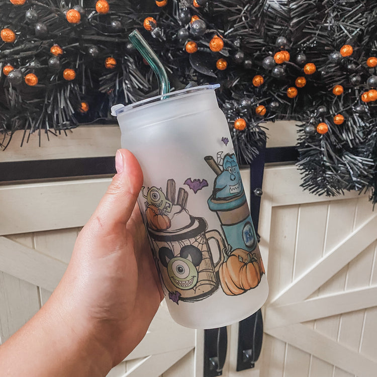 Monsters Coffee Cup with Straw & Lid