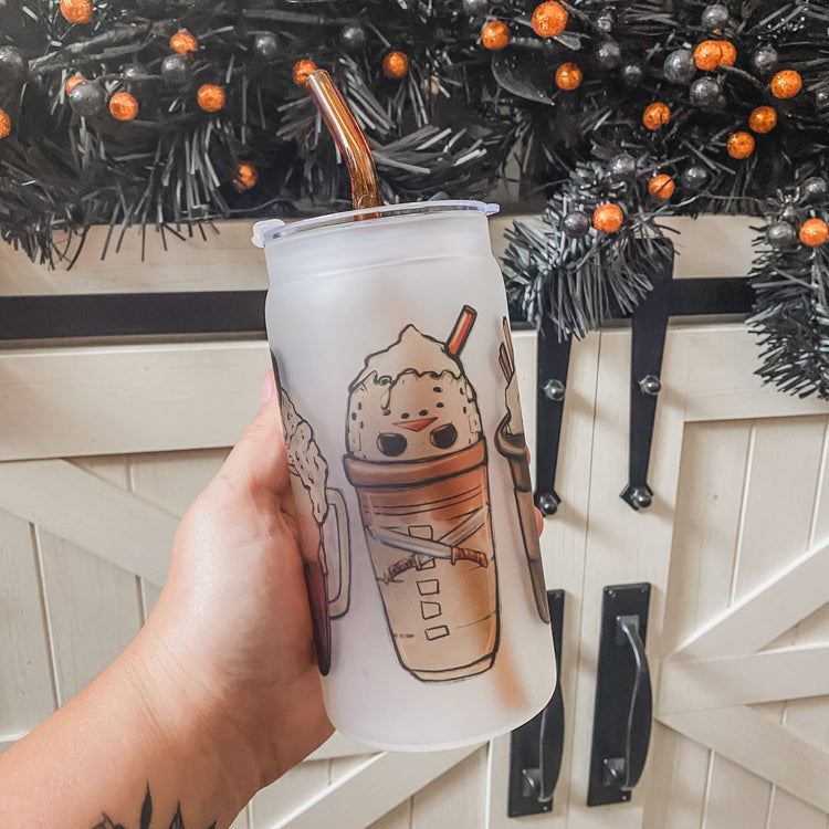 Spooky Vibes Cup with Straw & Lid