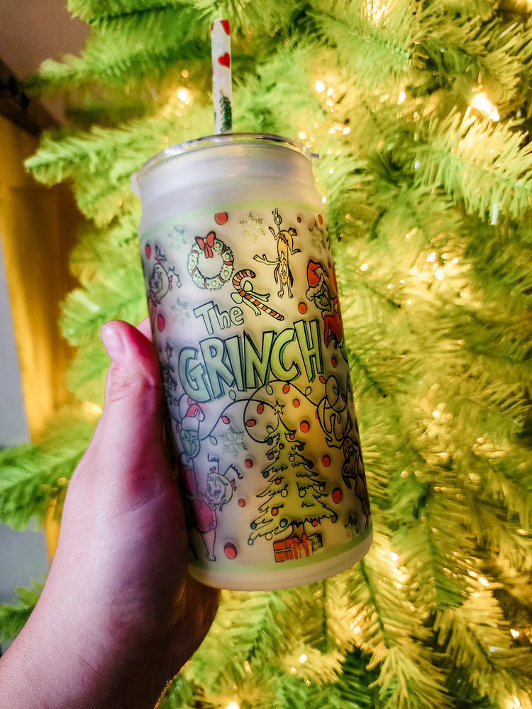 Grinchmas Cup with Straw & Lid