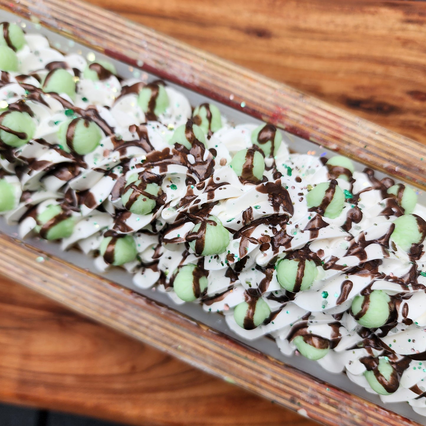 Mint Chocolate Chip Frosted Soap