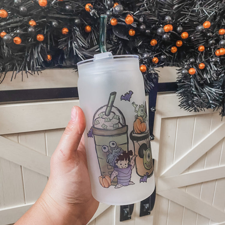 Monsters Coffee Cup with Straw & Lid