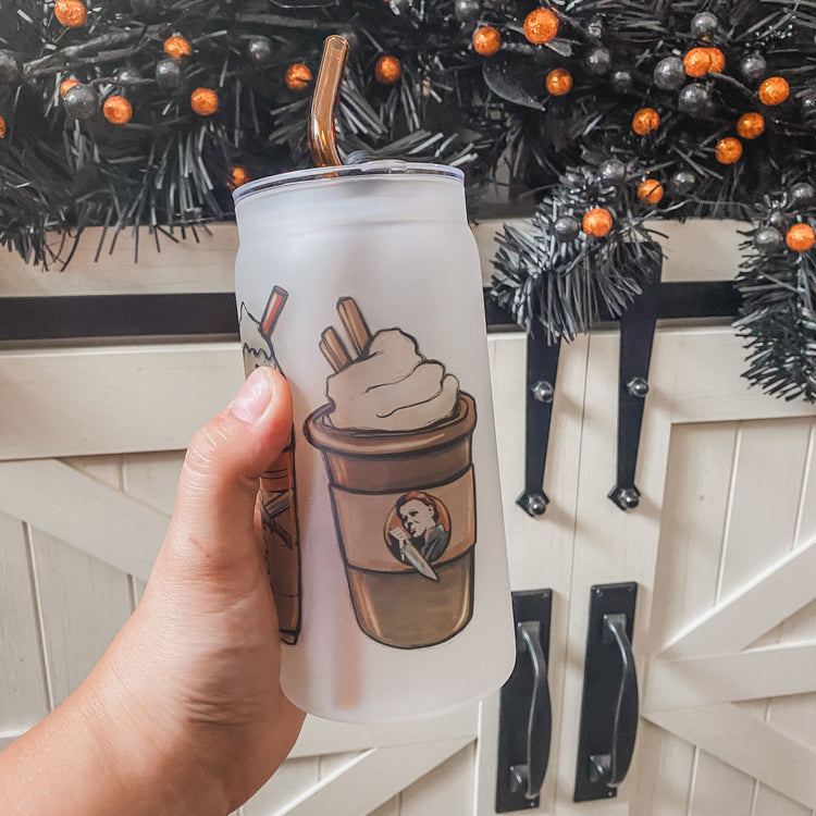 Spooky Vibes Cup with Straw & Lid
