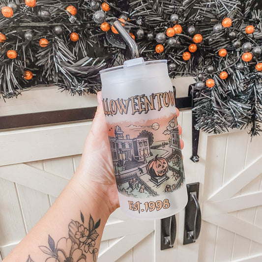HalloweenTown Cup with Straw & Lid